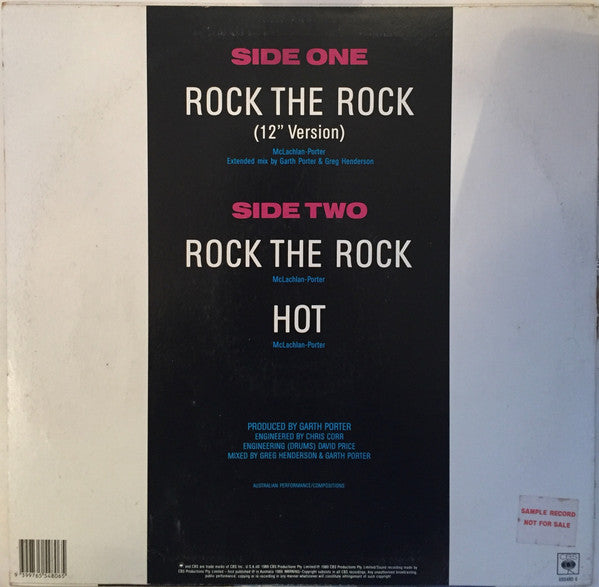 Craig McLachlan & Check 1-2 – Rock The Rock 12" vinyl record, image 2 of 4
