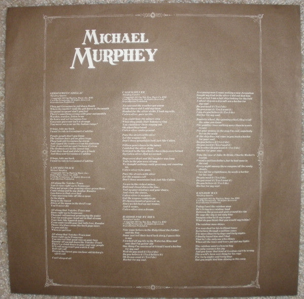 Michael Martin Murphey – Geronimo's Cadillac LP vinyl record, image 5 of 6