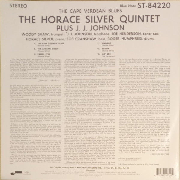 The Horace Silver Quintet – The Cape Verdean Blues LP vinyl record, image 3 of 10