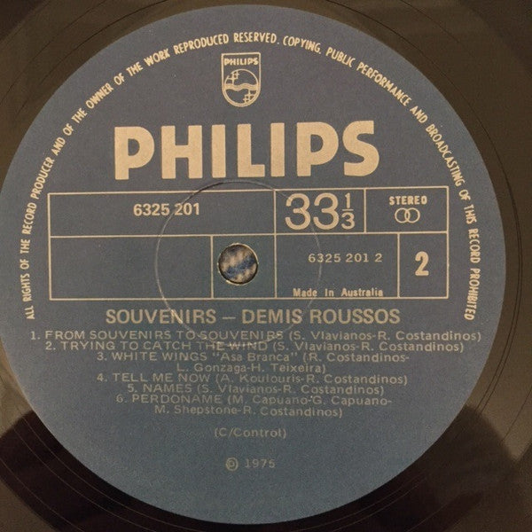 Demis Roussos – Souvenirs LP vinyl record, image 4 of 4