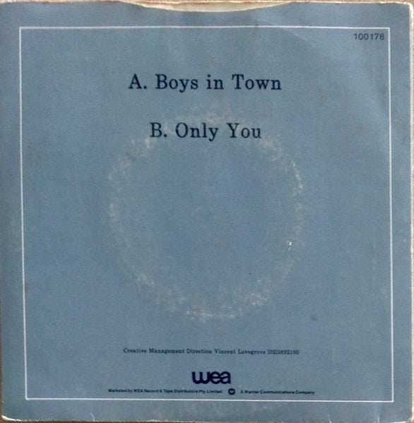 Divinyls – Boys In Town 7" vinyl record, image 2 of 4