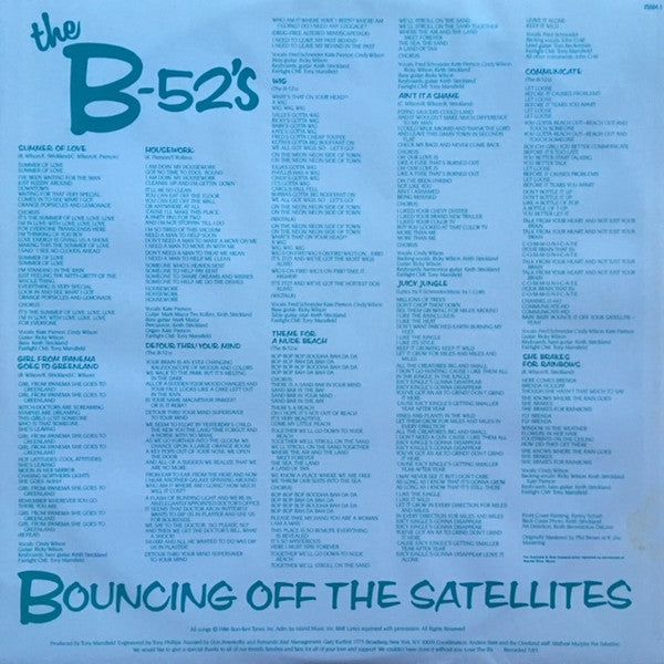 The B-52's – Bouncing Off The Satellites LP vinyl record, image 4 of 6
