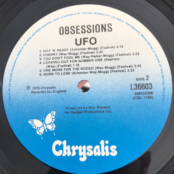 UFO – Obsession LP vinyl record, image 6 of 6