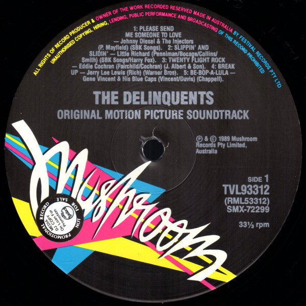 Various – The Delinquents (Original Soundtrack) LP vinyl record, image 3 of 4