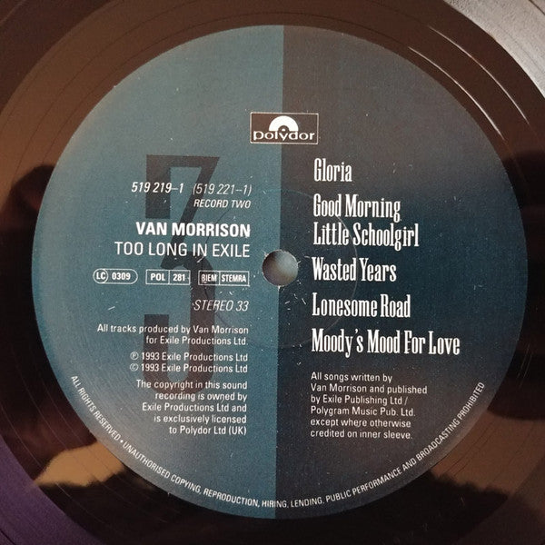 Van Morrison – Too Long In Exile (2xLP) LP vinyl record, image 7 of 8