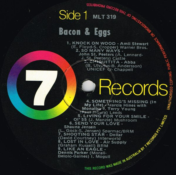 Various – Bacon & Eggs LP vinyl record, image 3 of 4