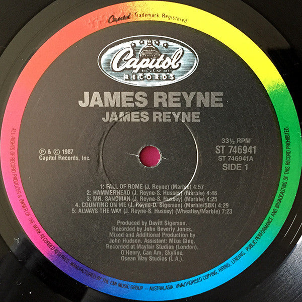 James Reyne – James Reyne LP vinyl record, image 3 of 6