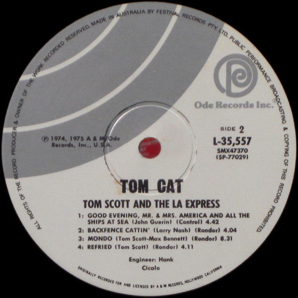 Tom Scott, The L.A. Express – Tom Cat LP vinyl record, image 4 of 4