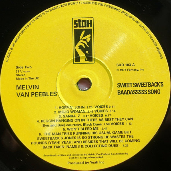 Melvin Van Peebles – Sweet Sweetback's Baadasssss Song (An Opera) LP vinyl record, image 3 of 6