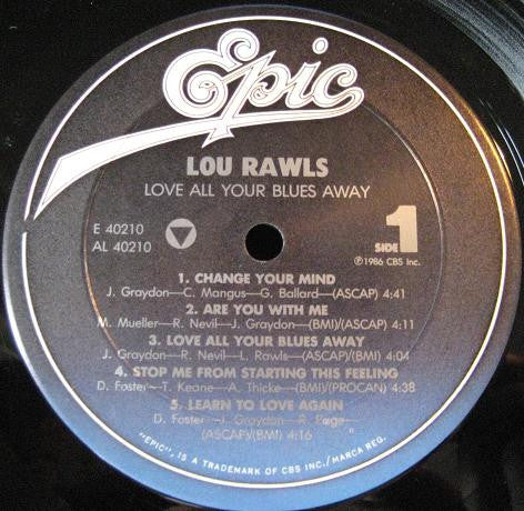 Lou Rawls – Love All Your Blues Away LP vinyl record, image 3 of 7