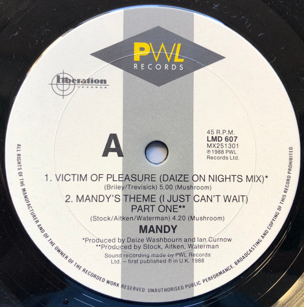 Mandy Smith – Victim Of Pleasure 12" vinyl record, image 3 of 4