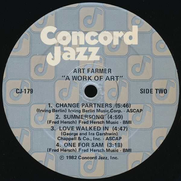 Art Farmer Quartet – A Work Of Art LP vinyl record, image 4 of 4