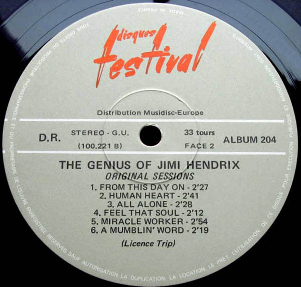 Jimi Hendrix – The Genius Of Jimi Hendrix (Original Sessions) (2xLP) LP vinyl record, image 7 of 7