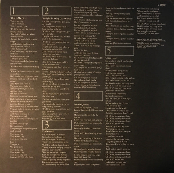 Skyhooks – Straight In A Gay Gay World LP vinyl record, image 9 of 10