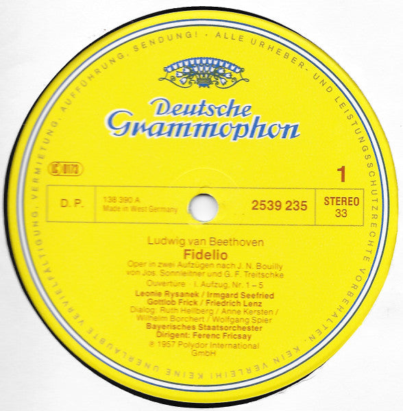 Ludwig van Beethoven, Leonie Rysanek, Irmgard Seefried, Kieth Engen, Dietrich Fischer-Dieskau, Ernst Haefliger, Gottlob Frick, Friedrich Lenz, Bayerisches Staatsorchester, Ferenc Fricsay – Fidelio (2xLP) LP vinyl record, image 5 of 8