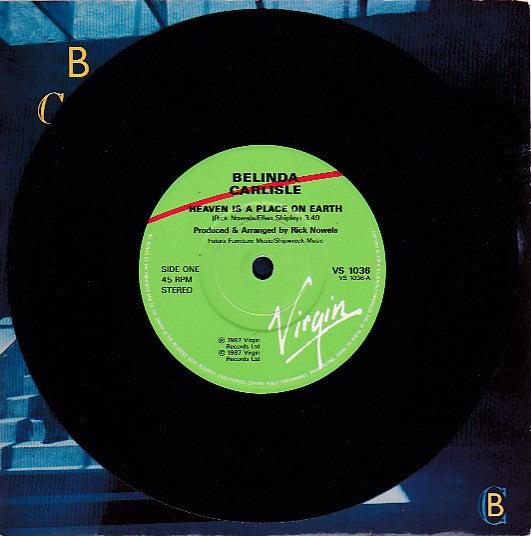Belinda Carlisle – Heaven Is A Place On Earth 7" vinyl record, image 2 of 5