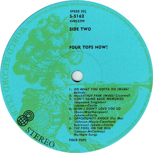 Four Tops – Four Tops Now! LP vinyl record, image 4 of 4