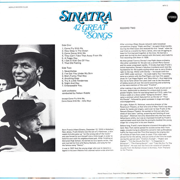 Frank Sinatra – 42 Great Songs (3xLP) LP vinyl record, image 6 of 10