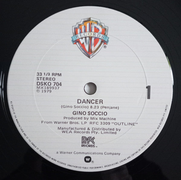 Gino Soccio – Dancer 12" vinyl record, image 1 of 4
