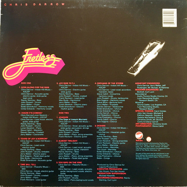 Chris Darrow – Fretless LP vinyl record, image 2 of 4