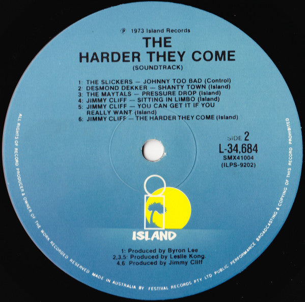Various – The Harder They Come (Original Soundtrack Recording) LP vinyl record, image 4 of 4