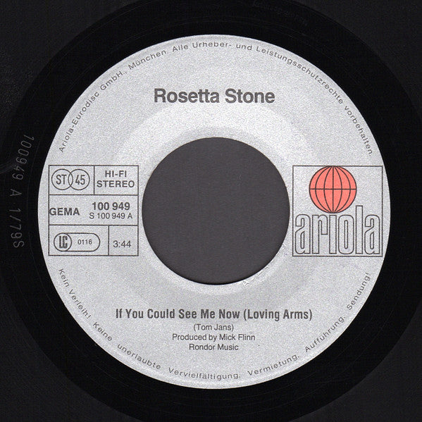Rosetta Stone – If You Could See Me Now (Loving Arms) 7" vinyl record, image 3 of 4