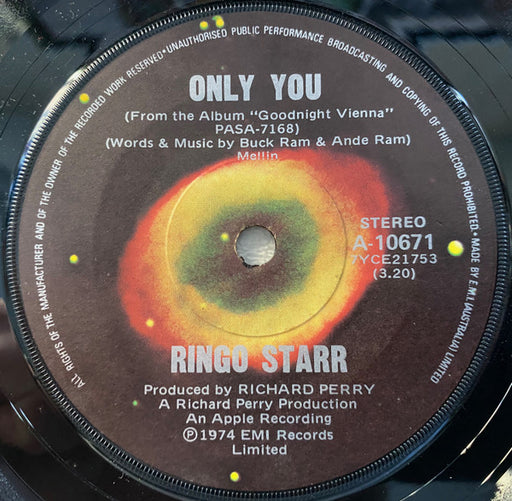 Ringo Starr – Only You 7" vinyl record, image 1 of 2
