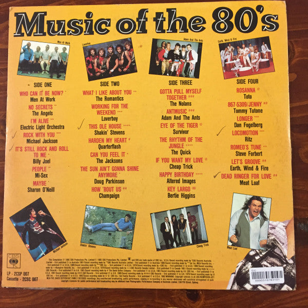 Various – Music Of The 80's (2xLP) LP vinyl record, image 2 of 2