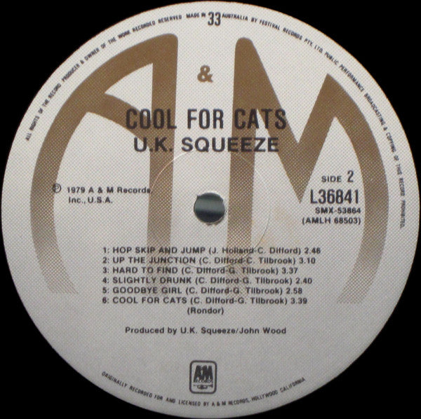 Squeeze – Cool For Cats LP vinyl record, image 4 of 4