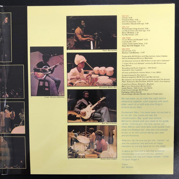 Bill Withers – Bill Withers Live At Carnegie Hall (2xLP) LP vinyl record, image 3 of 8