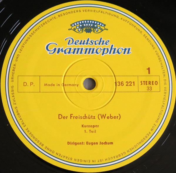 Carl Maria von Weber, Irmgard Seefried, Rita Streich, Kurt Böhme, Richard Holm, Eberhard Wächter, Eugen Jochum – Der Freischütz LP vinyl record, image 3 of 4
