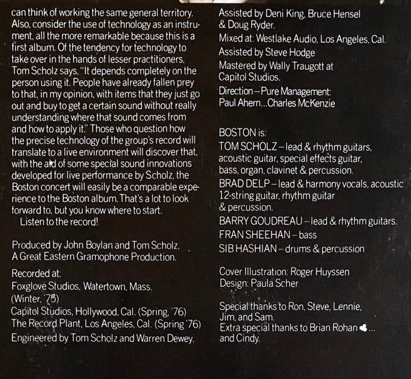 Boston – Boston LP vinyl record, image 4 of 6
