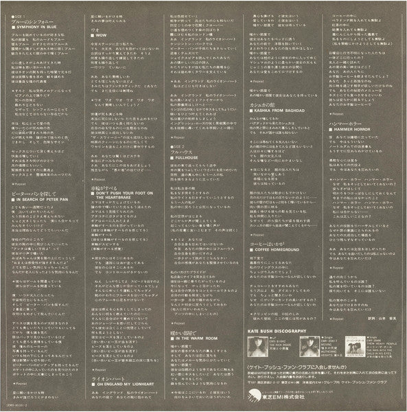 Kate Bush, Kate Bush – Lionheart = ライオン・ハート LP vinyl record, image 8 of 9