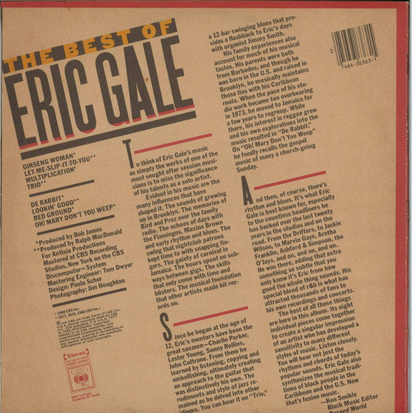 Eric Gale – The Best Of Eric Gale LP vinyl record, image 2 of 4