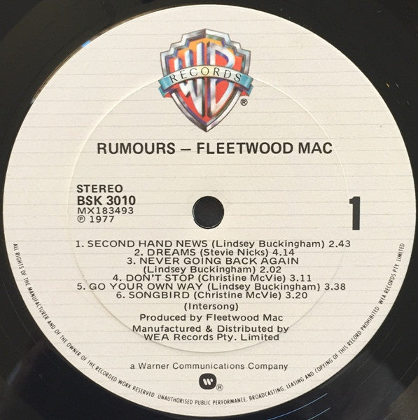Fleetwood Mac – Rumours LP vinyl record, image 3 of 8