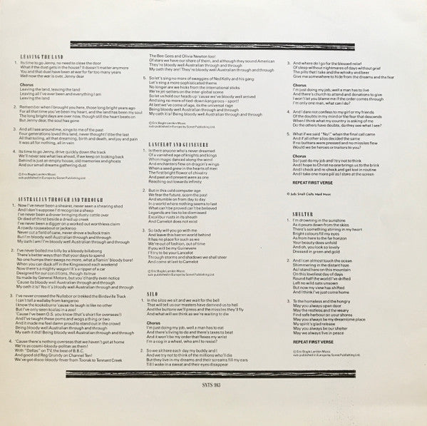 Eric Bogle – Singing The Spirit Home LP vinyl record, image 6 of 6