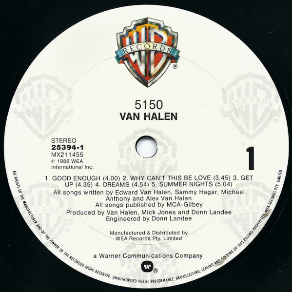 Van Halen – 5150 LP vinyl record, image 3 of 6