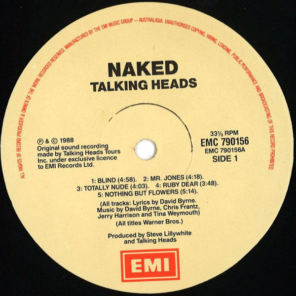 Talking Heads – Naked LP vinyl record, image 7 of 8
