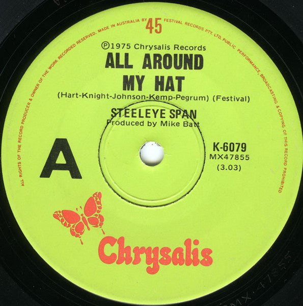 Steeleye Span – All Around My Hat 7" vinyl record, image 1 of 2