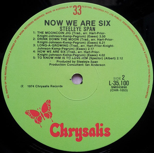Steeleye Span – Now We Are Six LP vinyl record, image 4 of 4