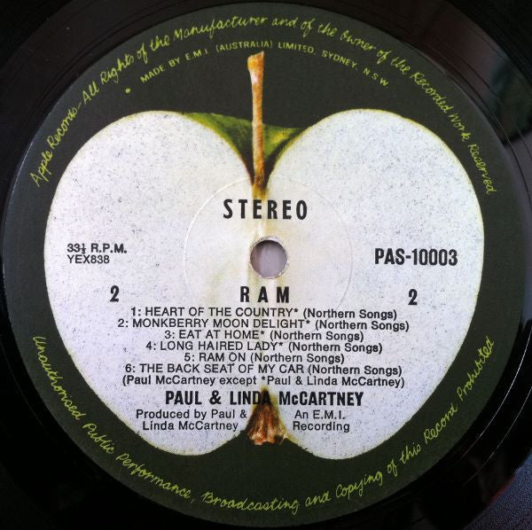 Paul & Linda McCartney – Ram LP vinyl record, image 5 of 6