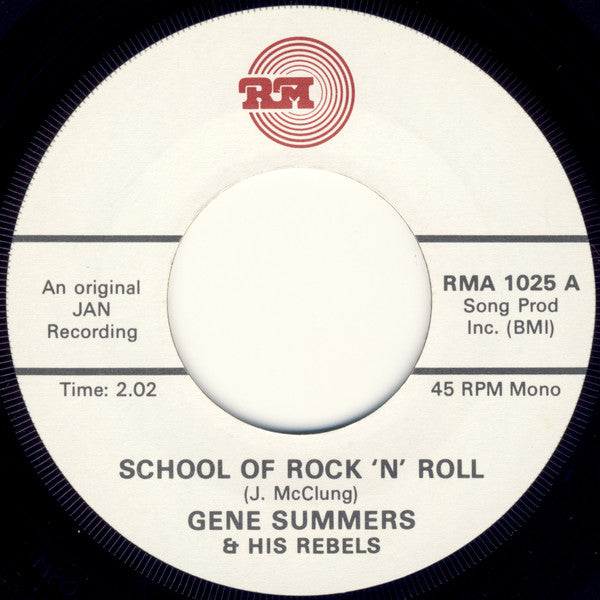 Gene Summers And His Rebels – School Of Rock 'N' Roll / Straight Skirt 7" vinyl record, image 1 of 2
