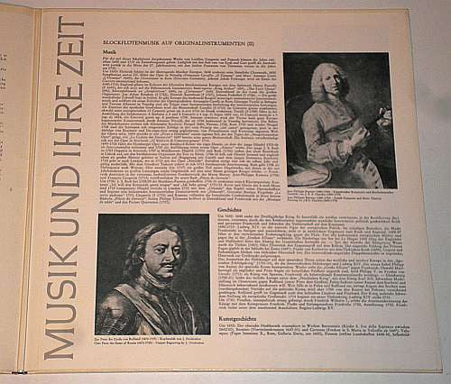 Jean-Baptiste Loeillet, Jacob Jan Van Eyck, Georg Philipp Telemann, François Couperin, Robert Carr, Johann Christoph Pepusch – Blockflötenmusik Auf Originalinstrumenten Um 1700 / Recorder Music With Original Instruments II 1700 LP vinyl record, image 2 of 5