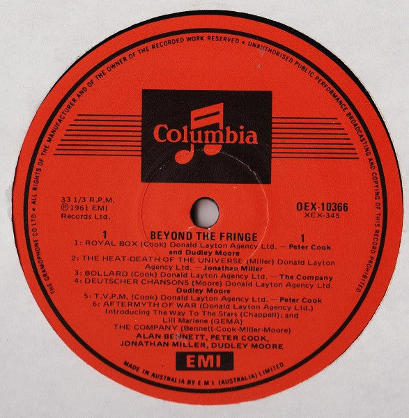 Alan Bennett, Peter Cook, Jonathan Miller, Dudley Moore – Beyond The Fringe LP vinyl record, image 3 of 4