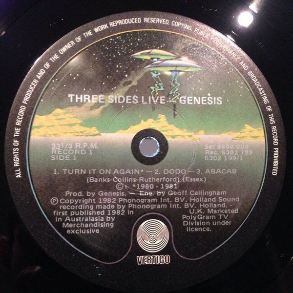 Genesis – Three Sides Live (2xLP) LP vinyl record, image 3 of 6
