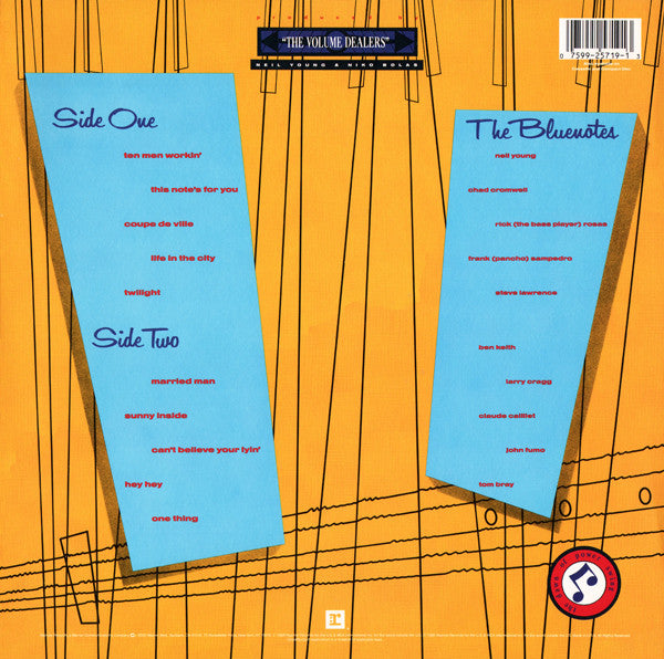 Neil Young, The Bluenotes – This Note's For You LP vinyl record, image 2 of 6
