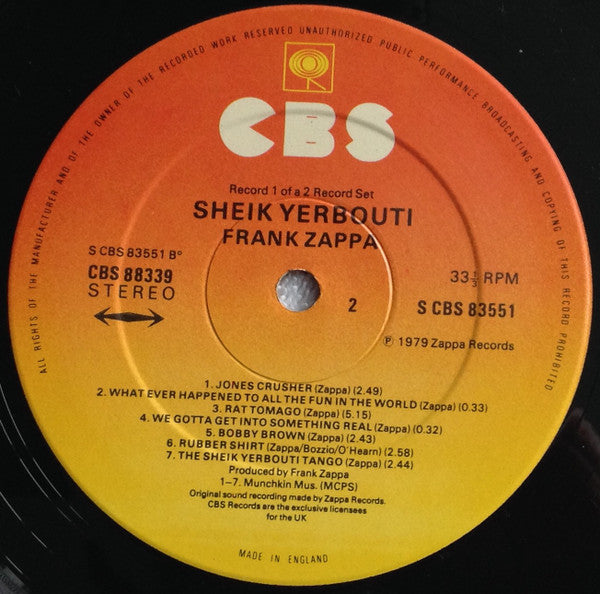Frank Zappa – Sheik Yerbouti (2xLP) LP vinyl record, image 7 of 10