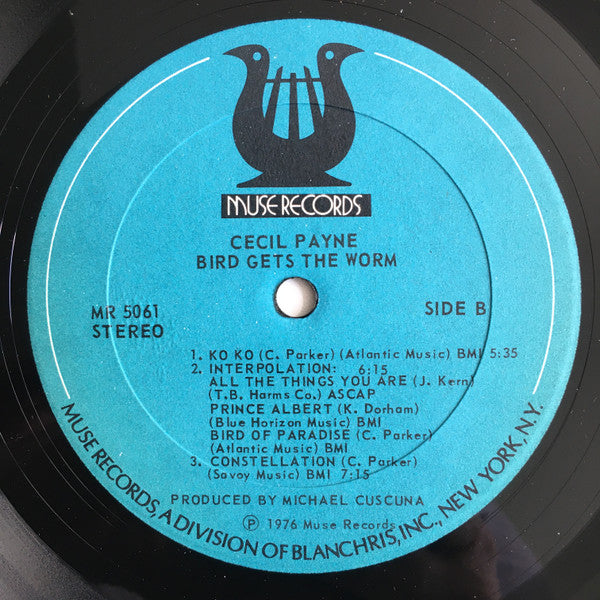 Cecil Payne – Bird Gets The Worm LP vinyl record, image 4 of 4