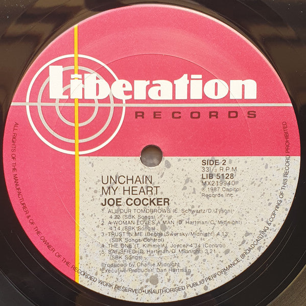 Joe Cocker – Unchain My Heart LP vinyl record, image 5 of 5