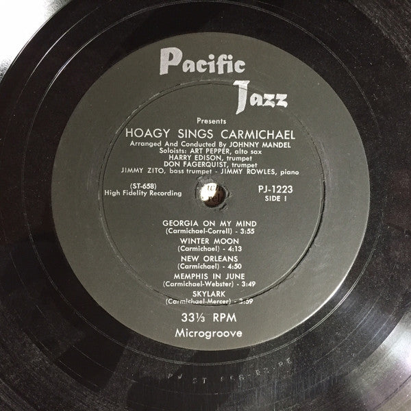 Hoagy Carmichael – Hoagy Sings Carmichael With The Pacific Jazzmen LP vinyl record, image 3 of 4